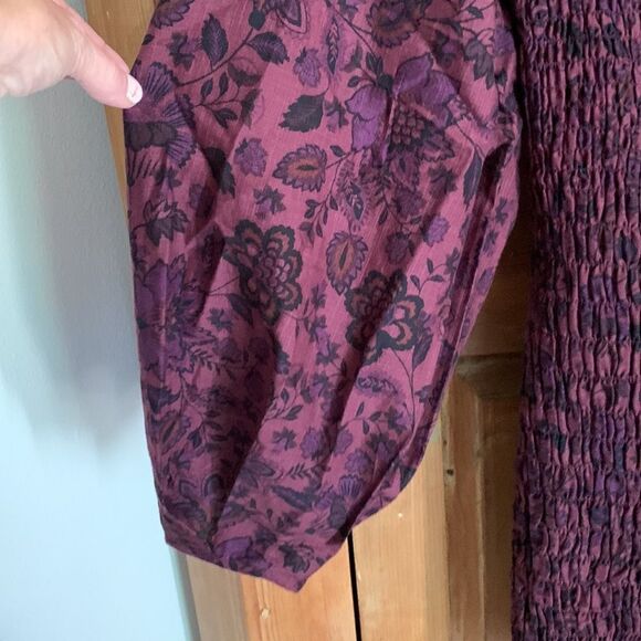 Free People Smock It to Me purple smocked mini dress NWT - Picture 9 of 12